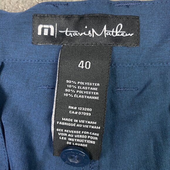 NWOT Travis Mathew Beck Shorts Men's 40 Blue Stretch Golf 1MY726 - Picture 6 of 12